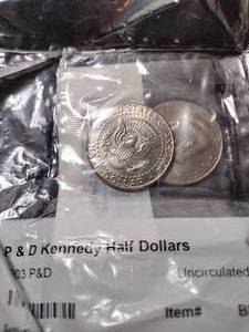 lot 32 image: Uncirculated Coins SIP - P & D Kennedy Half Dollars 2003