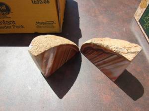 lot 31 image: set of stone book ends qty 2, very nice dcor