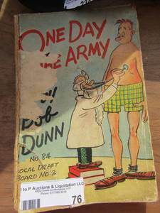 lot 76 image: One day the army vintage childrens book in used condition