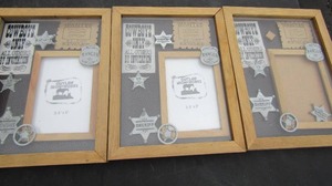 lot 113 image: 108 cowboy western frames with trinket dcor all new