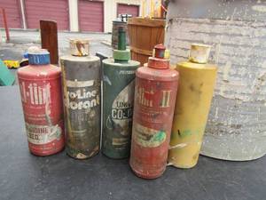 lot 116 image: Bucket of used pro- line color paints all colors all used