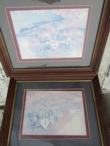 lot 167 image: 13 x 16 country house framed portrait qty 2