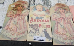 lot 172 image: 2 dolly in town vintage kids books new, baby animals and birds new