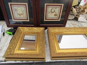 lot 178 image: 1210 wall mirror, 1712 wall mirror, 1212 snowman wall art qty 2