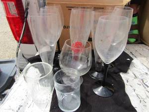 lot 186 image: Misc. lot of various drinking glasses