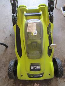 lot 12 image: Ryobi 20 40 volt brushless single blade electric mower with self propel, battery not included