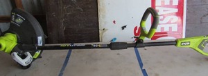 lot 23 image: Ryobi 18Volt 11 or 13 cut, dual string trimmer edger rotating head