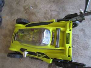 lot 40 image: Ryobi 40Volt 20 cut battery powered lawn mower, battery not included
