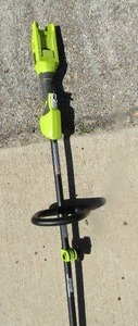 lot 175 image: Ryobi  40 volt trimmer model # RY40006VNM, needs battery, unknown working condition