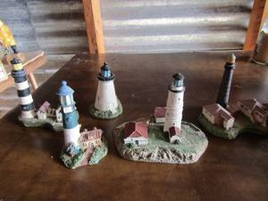 lot 26 image: Boston Harbor massachusetts light house, bolivar point light, tx lighthouse, Bodie island, NC light house and more qty 5