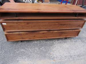 lot 63 image: Sydney 4 drawer dresser, very nice and sturdy solid wood with metal base, 296521