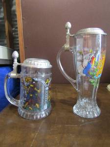 lot 47 image: Clear glass STEINS from W. Germany qty 2