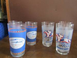 lot 48 image: KENTUCKY DERBY 8 oz glasses from May 2010- May  2008  (134th)  Q ty  6 glasses