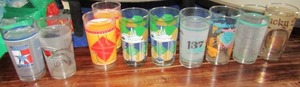 lot 56 image: Lot of various Kentucky Derby 8 oz glasses qty 10 from years, 2004, 2005, 2007, 2012, 2011, 1991,2006, 1974
