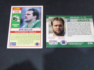 lot 67 image: Football cards qty 2, Ron Heller