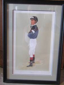 lot 92 image: Lexington Kentucky KEENELAND -Jockey photos framed Pat day 2005- Jerry Bailey 2005- Edgar Prado 2005, all size 1813