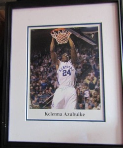 lot 124 image: Signed basketball photo of Kelenna Azubuike #24 U of K  16X21
