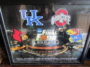 lot 130 image: Photo of the FINAL FOUR  2012 New Orleans Championship between KENTUCKY, LOUISVILLE, OHIO STATE & KAMSAS , 18 X 22