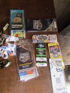 lot 160 image: Tournament and Final Four and March Madness tickets and back stage passes, can be used as dcor or some one who may collect these