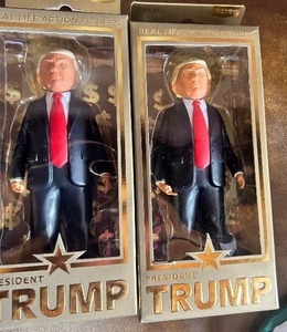 lot 162 image: Donald Trump real life action figures NIB qty 2