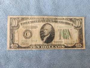 lot 7 image: 1934-A - $10 bill