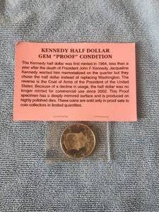 lot 32 image: Kennedy Half Dollar Gem Proof Condition - only sold in proof sets