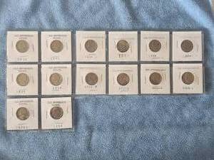 lot 104 image: Selection of Old Jefferson Nickels