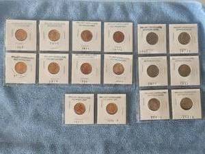 lot 110 image: Selection of brilliant uncirculated coins - Lincoln cents and Jefferson Nickels