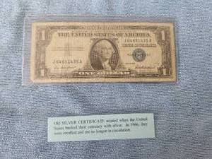 lot 149 image: 1957 Silver Certificate $1 dollar bill