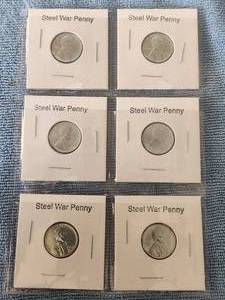 lot 167 image: 1943 Steel warwheat pennies -