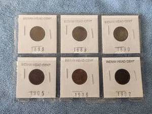 lot 173 image: Selection of Indian Head One Cent pieces -