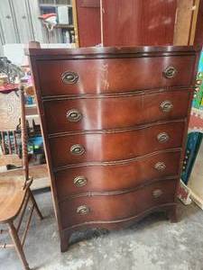 lot 241 image: Drexel oak dresser and nightstand