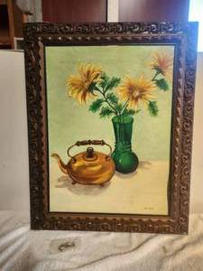 lot 49 image: Framed painting by Lee Hill