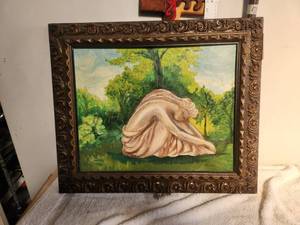 lot 160 image: Framed painting by Lee Hill