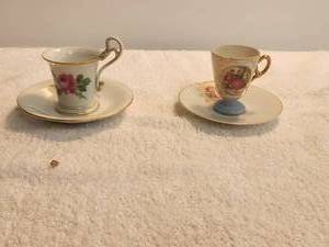 lot 111 image: Selection of 2 vintage cup and saucer