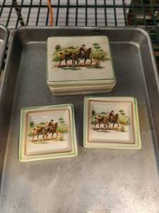 lot 225 image: Selection of Horse themed trinket boxes
