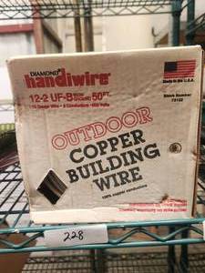 lot 228 image: 12-2 outdoor copper wire - 50 ft.