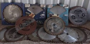 lot 52 image: Huge Lot of 10 Saw Blades--Some New, Mostly Used but Still Have Life in Them