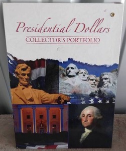 lot 56 image: Presidential Dollar Coin Book with Some Coins