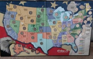 lot 61 image: State Quarter Collectors Book full of Quarters---All States Accounted for