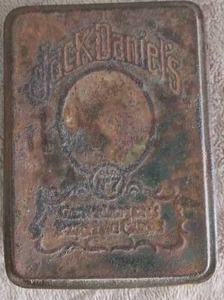 lot 82 image: Set of 2 Collector Tins--Jack Daniels Playing Cards and Government Issued First Aid Packet