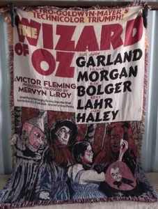 lot 2 image: Very Nice Wizard of Oz Throw Blanket--42x 64