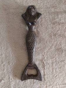 lot 92 image: Cast Iron Mermaid Bottle Opener--Pretty Unique Item