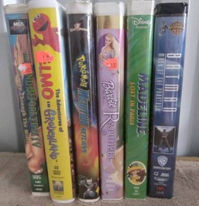 lot 125 image: Selection of 5 Childrens VHS Movies--Includes Elmo, Pokemon, and Batman