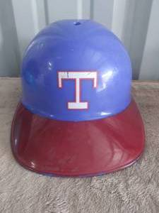 lot 145 image: Blue with Red Bill Texas Rangers Souvenir Helmet