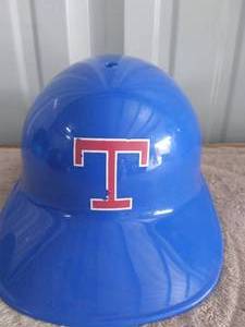 lot 147 image: Blue with Red T Texas Rangers Souvenir Helmet