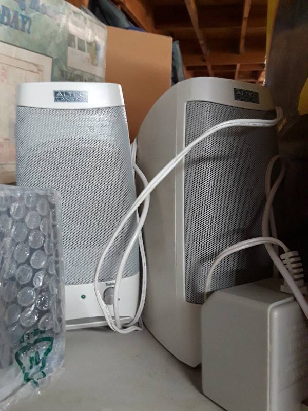 lot 143 image: 1 set altec computer speakers and 1...