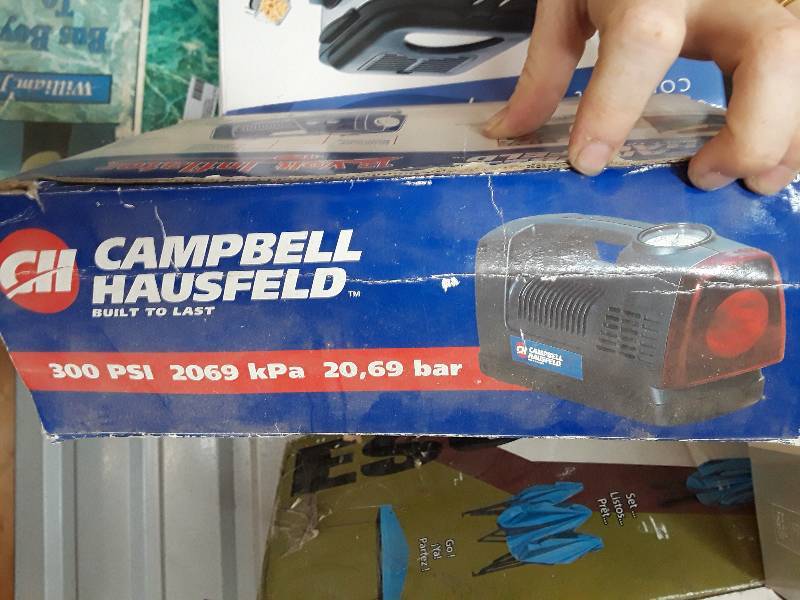 lot 120 image: Campbell household 12 volt inflator...