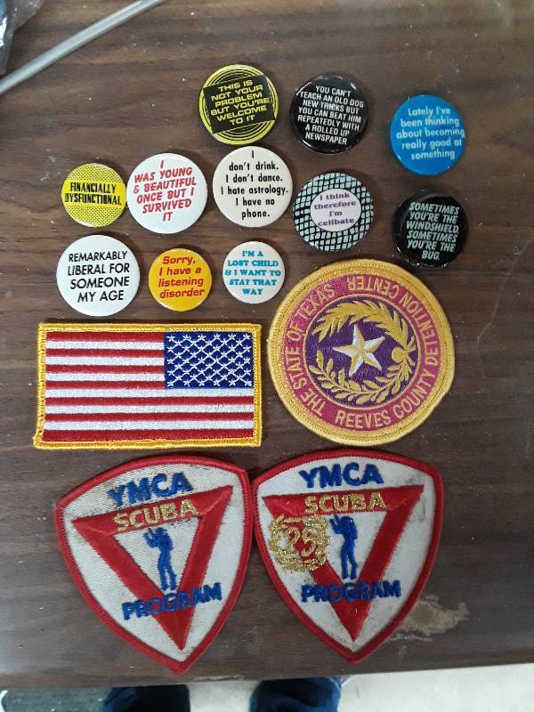 lot 154 image: Misc.  Buttons and patches...
