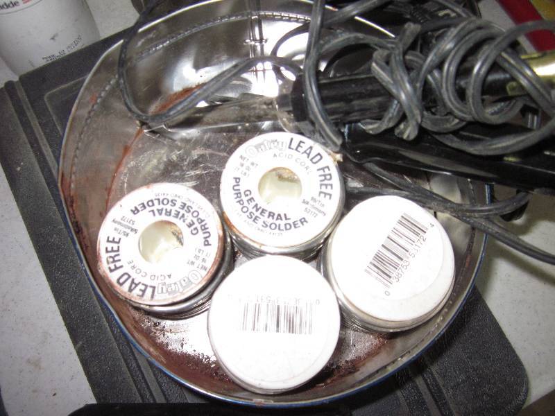 lot 72 image: 4 lbs. solder- 3 solder guns...